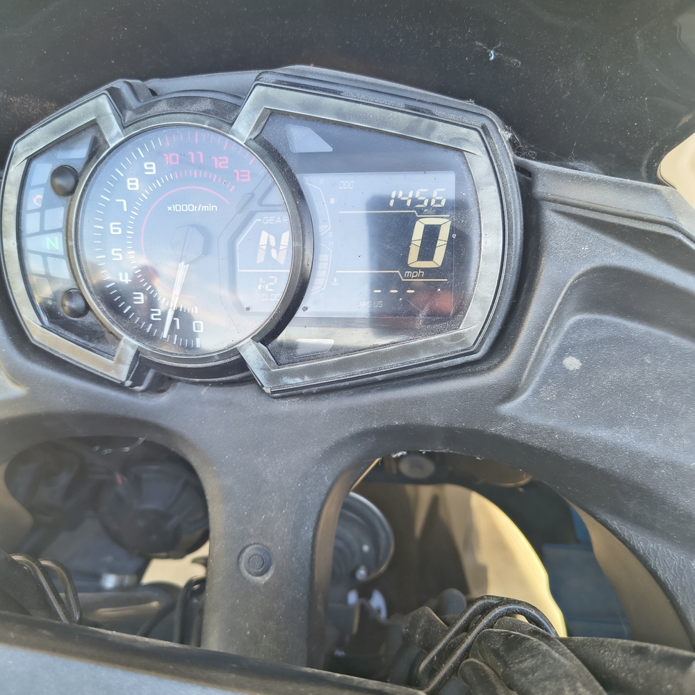 Motorcycle Speedometer and Tachometer Display